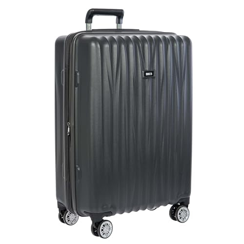 Bric's Cervia 27" Hardside Medium Expandable Luggage, 360° Spinner Wheels, Lightweight Checked Suitcase, TSA-Approved Locks, Dark Grey - color: Dark Grey, size: Medium-Checked 27 inch