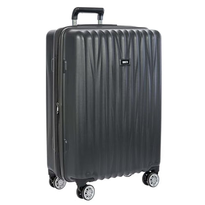 Bric's Cervia 27" Hardside Medium Expandable Luggage, 360° Spinner Wheels, Lightweight Checked Suitcase, TSA-Approved Locks, Dark Grey - color: Dark Grey, size: Medium-Checked 27 inch