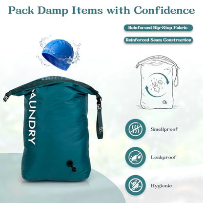 Travel Laundry Bag, Vacuum Compression Dirty Clothes Travel Bag - color: Green, size: Medium