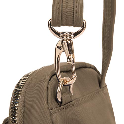 Travelon Anti-Theft Tailored Crossbody Phone Pouch - color: Sable