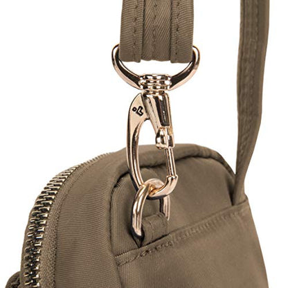 Travelon Anti-Theft Tailored Crossbody Phone Pouch - color: Sable