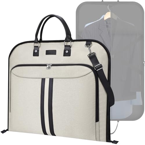 BALEINE Garment Bags for Travel, Water Resistant Carry on Suit Bag - color: Beige, size: 42"