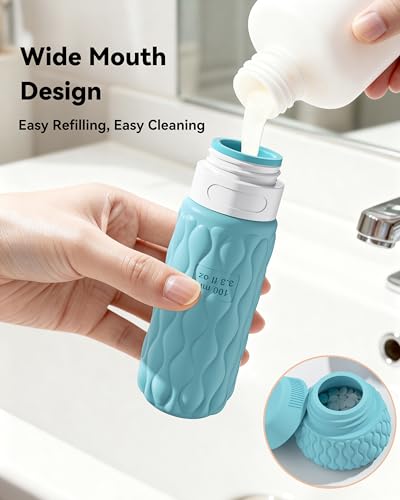 Travel Bottles for Toiletries Silicone Travel Size Containers 3.4oz 1.7oz