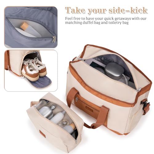 Cobens Luggage Sets 5 Piece, Suitcases with Wheels, 20"/24"/28",Beige - color: Beige, size: 5 Piece Sets (20/24/28/DB/TB)