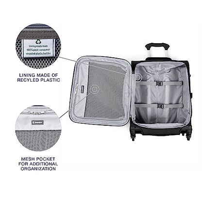 Travelpro Maxlite 5 International Carry-On Luggage Spinner, Black, 19-Inch - color: Black, size: International Carry-on 19-Inch