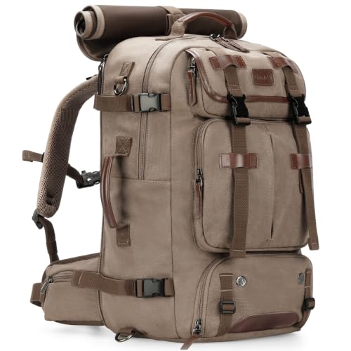 Gonex 40L Convertible Laptop Backpack, Airline Approved, Coffee Brown - color: Coffee Brown