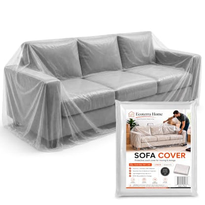 Plastic Furniture Cover for Moving, Dustproof Couch Cover for Sofa,1-Pack - size: Sofa-1PACK