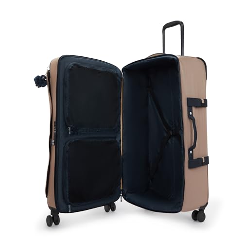 Kipling Women's Spontaneous Large 31-Inch Softside Spinner Wheel Luggage, Integrated TSA Accepted Lock - color: Soft Taupe C, size: Large