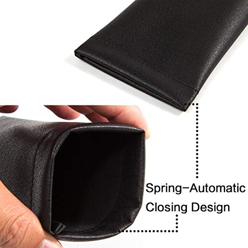 TRIUMPH VISION Eyeglass Case Glasses Case Soft Sunglass Pouch Sleeve 3 Pack - color: 3 Pack Dark Grey, Red, Black