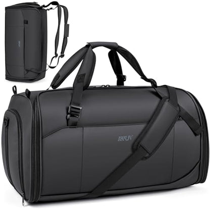 Convertible Garment Bag for Travel, 4-in-1 Backpack for Women Men, 3pcs 50L - color: A-Black