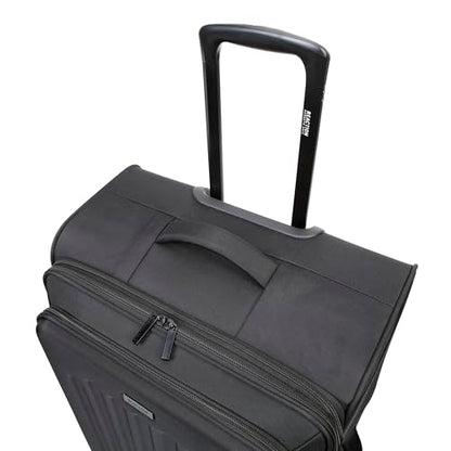 Kenneth Cole REACTION The Venturer 28-Inch Carry-On Lightweight Durable Softside 8-Wheel Spinner Cabin Size Luggage, Black - color: Black, size: Large