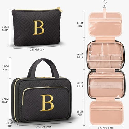 Personalized Hanging Toiletry Bag Travel Makeup & Cosmetic Bag Organizer - style: B