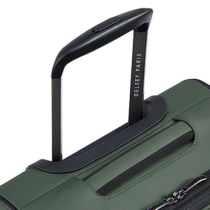 DELSEY PARIS Sky Lite Lightweight Luggage Sets – International Carry-On and Medium Check-In Included, Water-Resistant Polyester, Spinner Wheels, Spacious Interior, Green – Softside (19”/24”) - size: 2 Piece Set (19/24)