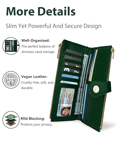 Cat Floral Women's Wallet,Thin RFID Card Holder with Zipper Pocket - color: Cat, size: Bifold