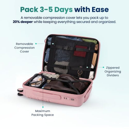 TAKE OFF 18 Inch Personal Item Suitcase Removable Wheels Underseat Bag - color: Blue, size: 18" - Personal Item 4.0