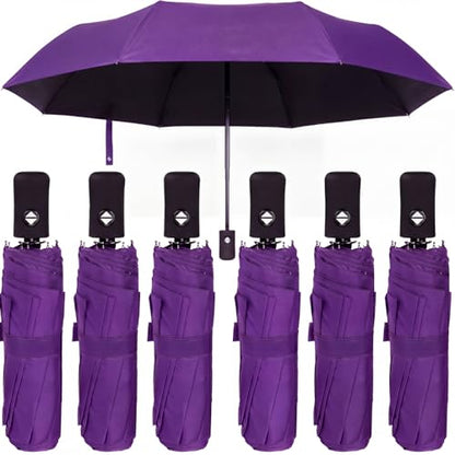 Jexine Windproof Travel Umbrella Compact Small - color: Purple