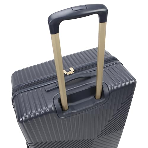 Jessica Simpson Abilene 28" Expandable 8-Wheel Spinner Large Checked Luggage Suitcase, Blue Nights - color: Blue Nights, size: Large Checked