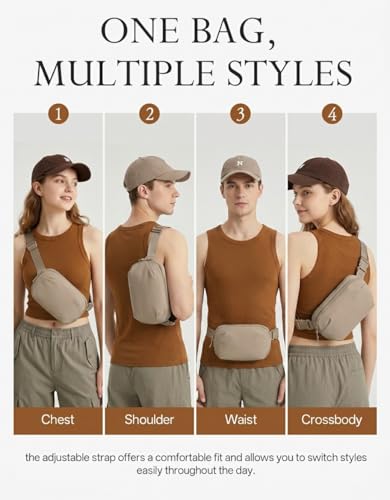 Small Crossbody Bag for Women Men, Fanny Pack Sling Bag Dark Green - color: Dark Green