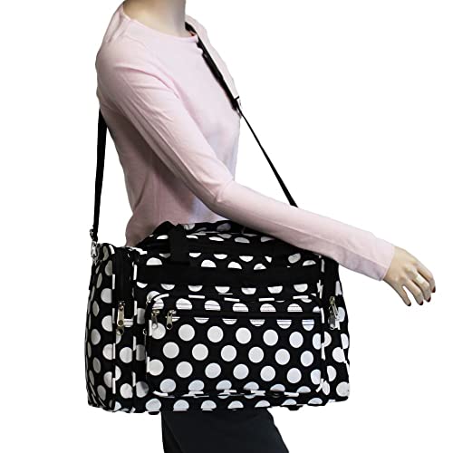World Traveler 81T16-635 Duffle Bag, One Size, Black White Dot II - color: Black White Dot