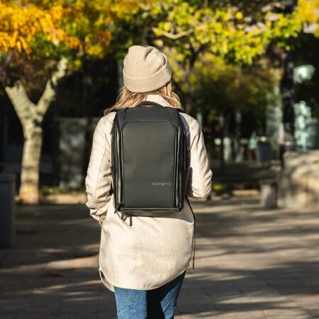 NOMATIC Travel Pack - Mens Travel Backpack - Expandable to 30L - Water Resistant Daypack - TSA-Ready - 16 Laptop - color: Black, size: 20L