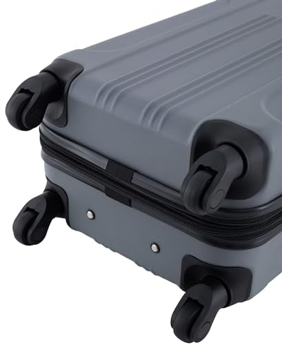 Travelers Club Chicago Hardside Expandable Spinner Luggage, Charcoal, 20"(22in with wheels) Carry-On - color: Charcoal, size: 1-Piece (22" Carry-On)