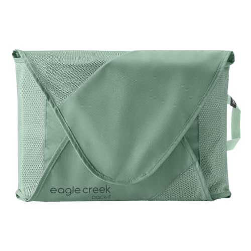 Eagle Creek Pack-It Reveal Garment Folder, Large, Willow Green | Travel Garment Bag with Compression Wings to Maximize Luggage Space, Convenient Top Handle, Quick-Drying Material - color: Green