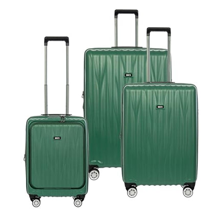 Bric's Cervia 3pc Hardside Expandable Luggage Set, 360° Spinner Wheels, Lightweight Suitcase, TSA-Approved Locks, Durable, (21" with Front Pocket/27”/30”), Dark Emerald Green - color: Dark Emerald Green, size: 3 Piece Set (21 with Front Pocket / 27/ 30)