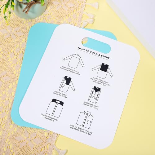 2Pcs Shirt Folder Boards, Plastic Clothes Folding Boards T Shirt Organizer Clothes Sweaters Folding Tools for Home, Travel, Retail Stores (Adults Size)