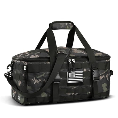 Gym Bags for Men, Tactical Duffle Bag with Shoe Compartment - color: Camouflage, size: Medium