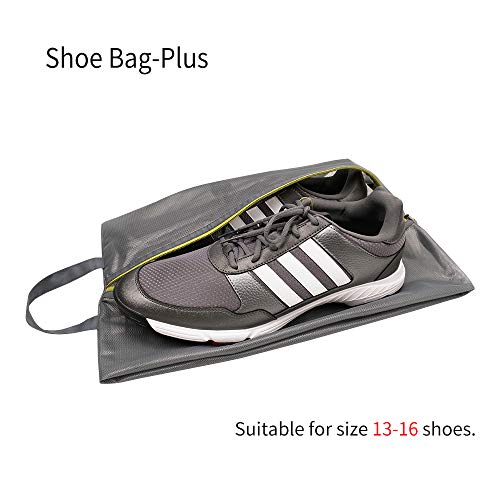 pack all Plus-Sized Shoe Bag for Travel, Water-Resistant Shoe Pouch - color: Plus-Grey, style: 1 Pack