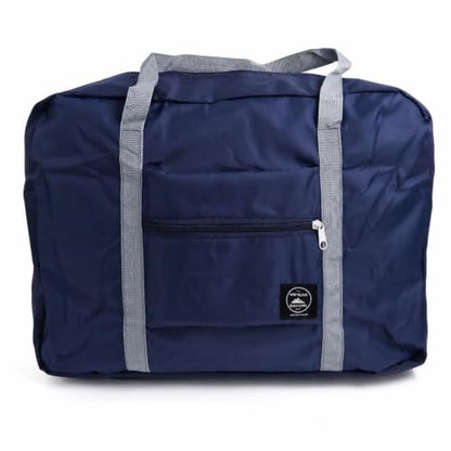 Foldable Travel Duffel Bag, Lightweight Carry On Tote with Handles and Zipper Pocket for Weekend Trips, Gym and Daily Use (Deep Blue) - color: Blue