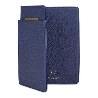 Vaultskin KENSINGTON Passport Holder for Travel, RFID Wallet (Matt Blue) - color: Matt Blue