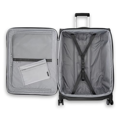 Samsonite UpLIFT Lightweight Large Checked Softside Luggage with Spinner Wheels - Expandable - Airline-Approved, Polyester Soft Suitcase for Ultra Light Travel - Black - color: Black, size: Large Checked