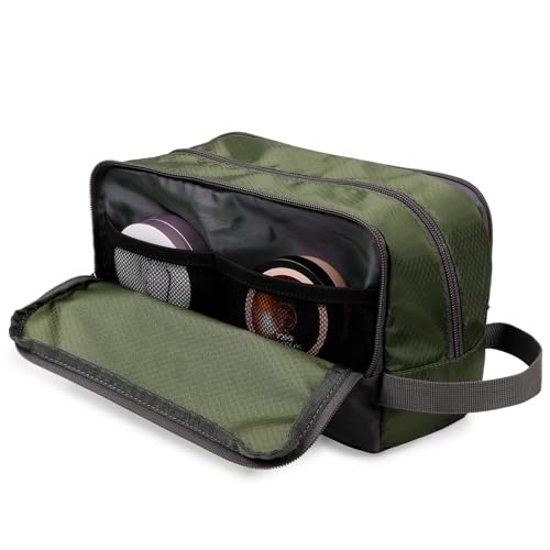 Toiletry Bag for Men Hanging Dopp Kit Water Resistant Shaving Bag Small Toiletry Bag for Traveling (Army Green) - color: Army Green