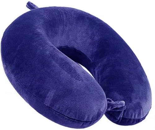 Travel Pillow - Memory Foam Neck Pillow Support Pillow,Luxury Compact & Lightweight Quick Pack for Camping,Sleeping Rest Cushion (Blue) - color: Blue