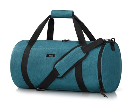 MIER Small Gym Duffle Bag with Shoe Compartment & Wet Pocket, 24L, Green - color: dark green, size: 24L