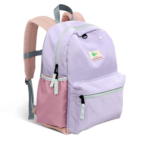 atgark Kids' Backpacks for Girls & Boys - Kindergarten & Elementary School, Small Child Toddler Backpack, 13" H, Ages 2-5 - color: Lavender, size: Age 2-5 (13.3" H Fit A4 Folder)