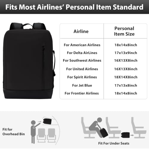 Travel Backpack for 15.6 Inch Laptop, 15L Lightweight, Black - color: Black, size: 15.6 Inch