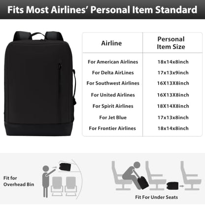 Travel Backpack for 15.6 Inch Laptop, 15L Lightweight, Black - color: Black, size: 15.6 Inch