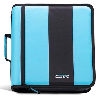Case-it School Zipper Binder | 2-Inch O-Rings | 350-Sheet | D-251 Teal - color: Teal Blue, size: 1 Pack