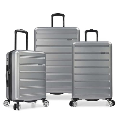 Travel Select Snowcreek Hardside Expandable Spinner Luggage Set w/USB Port, Gray, 3-Piece - color: Gray, size: 3 Piece Set