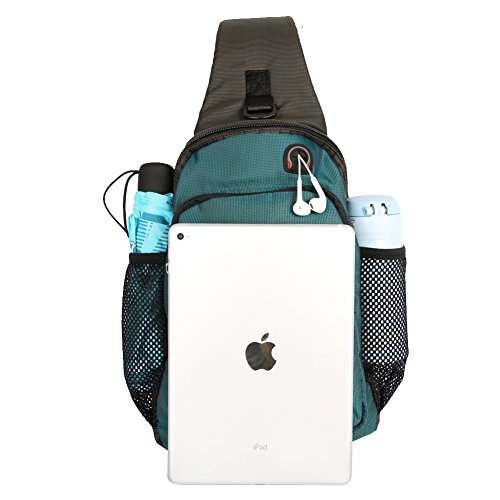 Crossbody Sling Bag Backpack for Men & Women Lake Blue - color: A-dark Green(fits 10.5" Ipad)