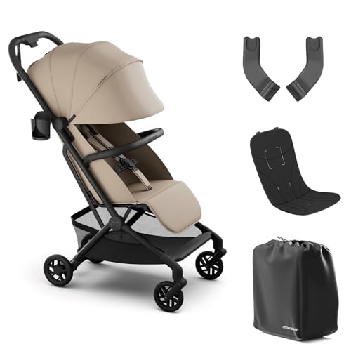 Mompush Velo Lightweight Travel Stroller Car Seat Adapter Included - color: Chalk Beige, size: Stroller+Car Seat Adapter