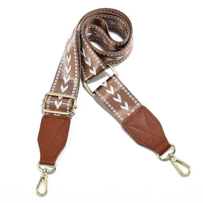 LEMEDE Purse Strap Replacement Crossbody 1.5" Wide Shoulder Strap Adjustable Straps Handbag Strap Replacement Belts - color: Brown-38g-arrow-coffee