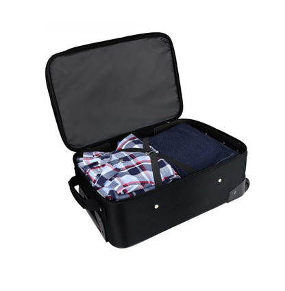 Pilot Carry On 18" Softside 2 Wheel Luggage for Travel, Black