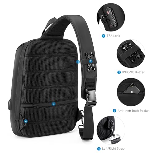 VGOAL Sling Crossbody Bag for Men Anti-theft Chest Shoulder Backpack - color: Fg3165g-us