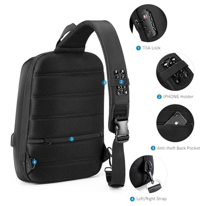 VGOAL Sling Crossbody Bag for Men Anti-theft Chest Shoulder Backpack - color: Fg3165g-us