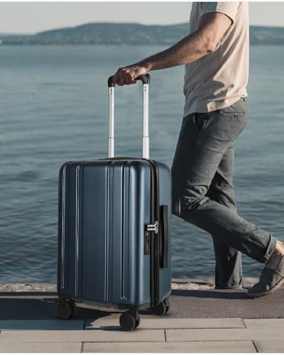 LUGGEX Airline Approved Carry On Suitcase, Blue, 20" - color: Blue, size: Carry-On 20-Inch