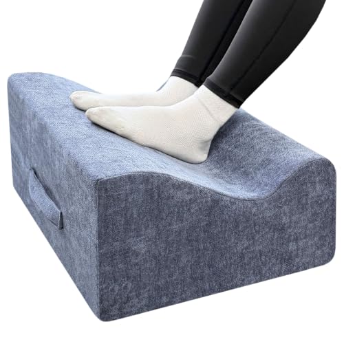 Foot Rest for Under Desk at Work, Soft Ergonomic Footrest, - color: Blue+aa