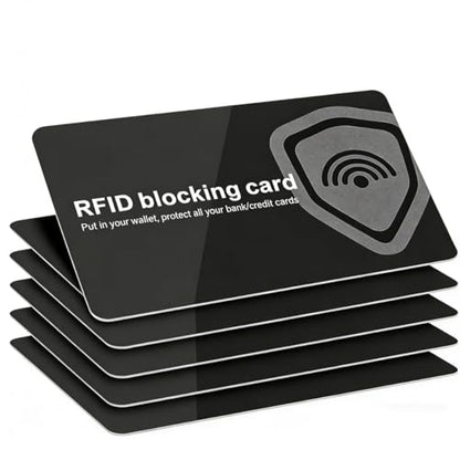 6 Pack RFID Blocking Card, NFC Contactless Credit Card Protector Safe Wallet Shield Bank Card Blocker